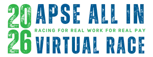 APSE All-In Virtual Race: Racing for Real Jobs & Real Pay logo