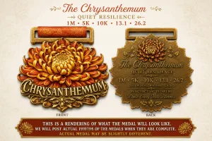 Chrysanthemum  Virtual Race 2026 | Language of Flowers Series 1M 5K 10K Half Marathon & Marathon logo