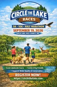 Circle the Lake Half Marathon, 10K, and 5K logo