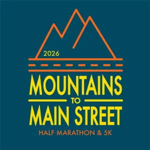 Mountains to Mainstreet Half Marathon & 5K logo
