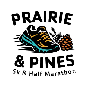 Prairie & Pines 5k and Half Marathon logo