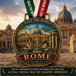 Rome Virtual Race 2026 | Race the World Series | 1M 5K 10K 13.1 26.2 logo