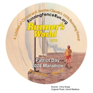 The Running Fence Run: A Run of Freedom- Celebrating Christo's 1976 "Running Fence” art project logo