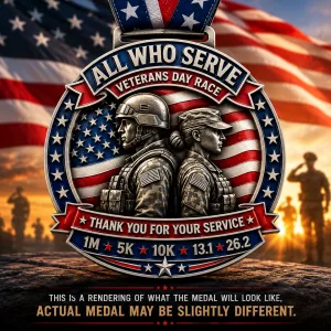 Veterans Day Virtual Race 2026 | 1M, 5K, 10K, Half Marathon & Marathon logo